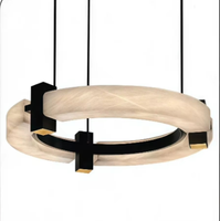 Plafonnier LED ovale moderne et minimaliste, luminaire décoratif pour la maison, lustre en albâtre Ra90 50000h, montage en surface, villa, restaurant