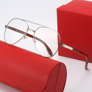 Nouvelles Lunettes de Soleil en Bois Style Slingshot, Tendance Européenne et Américaine, Monture Double Pont, pour la Conduite, Protection UV400 - Product Image 4