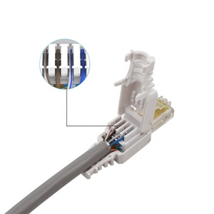 <span class=keywords><strong>Rj45</strong></span> toolless không được che chở Ethernet mạng nữ nối 8 pin cho Cat5 Cat6 Cat 6 cat6A 8P8C nam Modular cắm - Product Image 1