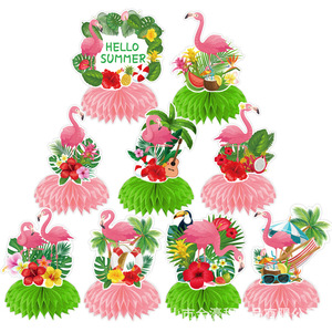 Nuevos Artículos para Fiestas de Cumpleaños con Temática Hawaiana, Flamingo de Papel, Centro de Mesa para Interiores, Decoración de Escritorio - Product Image 1