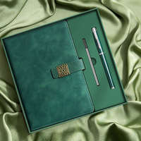 Ensemble de carnet et stylo en cuir PU de qualité supérieure, ensemble de carnet pour réunions d'affaires, ensemble cadeau, commande en gros pour les équipes d'entreprise, fournitures quotidiennes