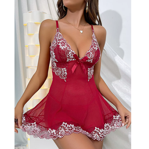 Lingerie Sexy Trasparente in Pizzo e Rete di Poliestere per Donne con Seno Piccolo, Senza Necessità di Sfilarsi, per Uso Domestico e Camera da Letto - Product Image 1