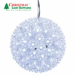 Commercio all'ingrosso 50 LED Starburst Light led motif outdoor ball Christmas light roof led hanging BALL LIGHT OUTDOOR