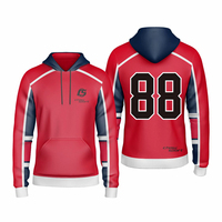 Sweat à capuche décontracté pour homme, imprimé par transfert thermique, avec logo d'équipe personnalisé, en molleton 100 % polyester, 350 g