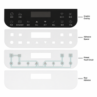 Panneau de commande tactile à membrane personnalisé, clavier capacitif en PET/PC, pour copieur, scanner, imprimante, OEM/ODM, interfaces étanches