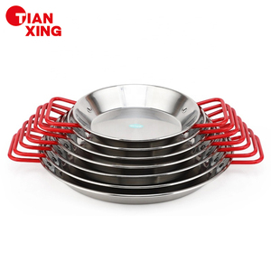 Wholesale Restaurant Kitchenware <strong>Paella</strong> <strong>Pan</strong> Stainless Steel Seafood Pot Non Stick <strong>Paella</strong> <strong>Pan</strong> with Double Handle - Product Image 1
