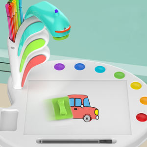 Детская цветная доска для рисования или рисования, Проекционные игрушки для прослушивания музыки с подсветкой, обучающая проекция для рисования, другие обучающие игрушки - Product Image 5