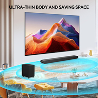 Barre de son 3.1 canaux avec Dolby Atmos 390W, caisson de basses filaire, EARC et transmission 4K HDR pour Smart TV