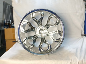 Rines y llantas FLROCKY de 20, 22 y 24 pulgadas, 6x139.7, color negro brillante cromado para Chevy Silverado Suburban 2007 1500 - Product Image 3