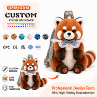Sac à dos en peluche personnalisé, faible MOQ, sac en peluche personnalisé, animaux adorables, peluches douces, sac à dos personnalisable