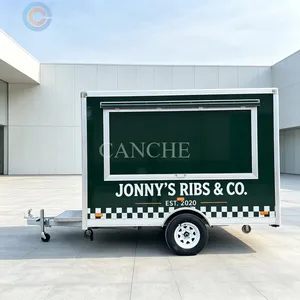 Chariot de vente rapide commercial pour hamburgers, frites, glaces et desserts, remorque alimentaire mobile à vendre - Product Image 1