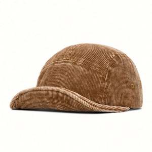 Casquette de baseball vintage américaine automne-hiver 2025 pour hommes et femmes, casquette en velours côtelé à visière courte tendance - Product Image 1