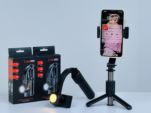 L18smini Đa Chức Năng Không Dây Gimbal Ổn Định Bluetooth Tripod Ảnh Tự Sướng Stick Điền Ánh Sáng Ảnh Tự Sướng Stick Điện Thoại Di Động Chủ - Product Image 6