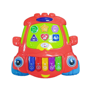 Juguete de Piano Electrónico de Plástico con Forma de Coche de Dibujos Animados, Instrumentos Musicales para Niños Jinming, con Luz y Música - Product Image 1