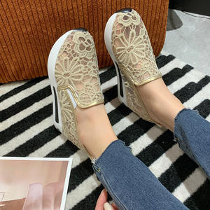 Zapatos Deportivos de Mujer, Diseño Hueco, Novedad 2024, Oferta, Estilo Casual, Punta Redonda, Color Sólido - Product Image 1