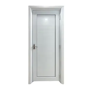 Özelleştirme iç plastik kapı Modern beyaz yatak odası tasarım kapılar sadelik PVC UPVC kapı