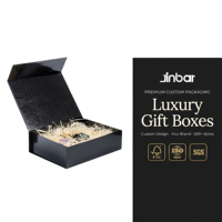Boîte cadeau magnétique de luxe Jinbar avec logo personnalisé pour le Ramadan et l'Eid Mubarak, emballage rigide certifié FSC