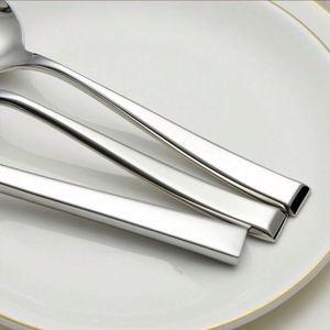 Ensemble de couverts en acier inoxydable 18/8 de haute qualité, couteau, cuillère et fourchette dorés, ensemble de couverts modernes pour restaurant, mariage - Product Image 6