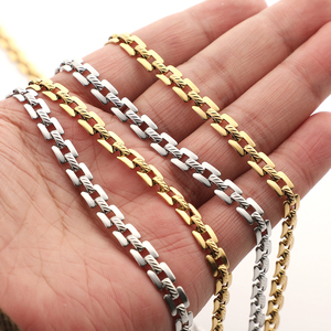 Chaînes en acier inoxydable plaqué or 18 carats pour montres, étanches et tendance, idéales pour la création de colliers et bracelets DIY (vente en gros) - Product Image 3