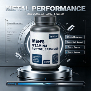 Gélules d'huile de poisson oméga-3 Stamina pour hommes 1000mg 60 unités – Soutien à l'endurance physique, complément alimentaire quotidien pour les sportifs masculins - Product Image 3