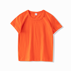 T-shirts pour enfants multicolores, t-shirts unis à col rond, t-shirts unisexes pour filles et garçons - Product Image 4