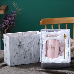 Mug souvenir en céramique avec couvercle et cuillère, logo personnalisé pour les couples, Saint-Valentin/Nouvel An, usage domestique - Product Image 3