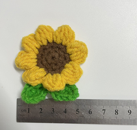 Patchs de tournesol crochet à la main patchs de fleurs au crochet pour accessoires de vêtements accessoires de sac accessoires de bricolage