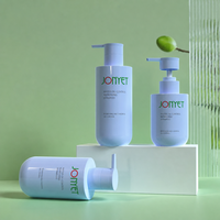 Bouteille Pompe Ronde en PET Blanc Prête à l'Expédition 150ml 300ml pour Shampoing, Gel Douche, Savon Liquide, Soins de la Peau, Emballage Beauté