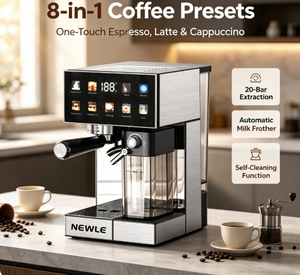 เครื่องชงกาแฟ NEWLE พรีเมียม ระบบสัมผัส IMD แรงดัน 20 บาร์ รองรับหลายแคปซูล ESE Pod และ <span class=keywords><strong>Dolce</strong></span> <span class=keywords><strong>Gusto</strong></span> สำหรับกาแฟเย็นและกาแฟเอสเพรสโซ - Product Image 6