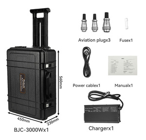 Station d'alimentation portable tout-en-un 3000W avec batterie lithium-ion 1KW 2KW 3KW et contrôleur MPPT, prise UE pour stockage d'énergie domestique - Product Image 1