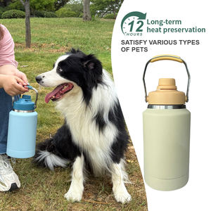 Yeni koleksiyon bir galon sürahi 18/8 BPA içermeyen paslanmaz çelik çift katlı termos soğuk yalıtımlı içecek ve köpek maması kasesi - Product Image 4