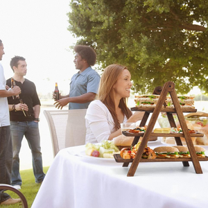 3 Katlı Ahşap Sergi <span class=keywords><strong>Stand</strong></span>ı Ahşap Cupcake Standları Düğünler Partiler Piknikler Ev Dekorasyonu için Raf - Product Image 3