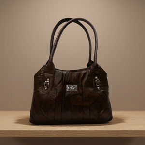 Bolso de Mano para Mujer, Marca BS International, de Cuero Genuino de Vaca, con Cierre, Impermeable, Plegable, de Alta Calidad, Capacidad 1L, Superventas - Product Image 1