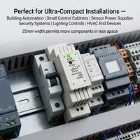 Alimentation électrique sur rail DIN ultra-mince OEM DR-15 Series 15W, sortie simple 5VDC, entrée AC universelle, SMPS industriel, PLC, maison intelligente, CE