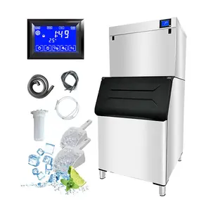 Precio de fabricante de cubitos de hielo grande, máquina automática para hacer bloques de hielo comercial de 250kg, máquina para hacer hielo para camión de alimentos y bebidas