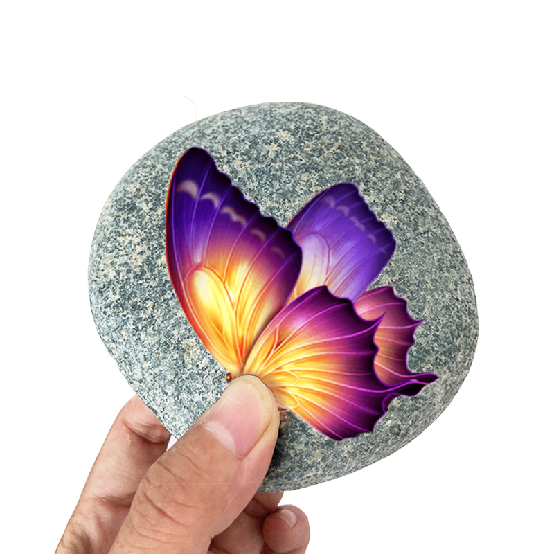 Wholesale Natural River Painted Pebbles Gray