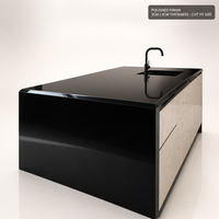 Table de découpe en granit noir massif, design moderne, écologique et durable, finition polie pour salle à manger, villa, chambre, salon, cuisine