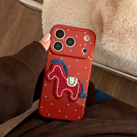 Nouvelle coque de protection magnétique antichoc en TPU tressé bleu et rouge éclatant pour iPhone 15/16/17 Pro Max