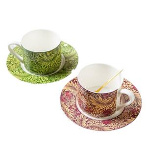 Service à café vintage en porcelaine fine, ensemble de tasses à thé en céramique pour couple - Product Image 1