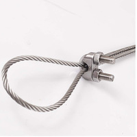 Clip de câble en acier inoxydable AISI304/316 de 3-25 mm, hautement poli, forgé à froid, avec boulon en U, pour connexions de câbles, ligne de sécurité