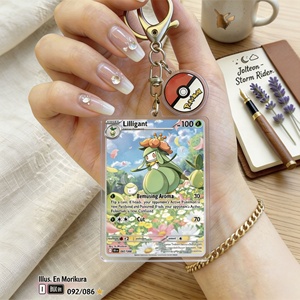 Porte-clés tendance Pocket Elf <span class=keywords><strong>GX</strong></span> en acrylique transparent imprimé UV, pendentif double face en forme de carte, mignon Eevee, marchandise d'anime - Product Image 6