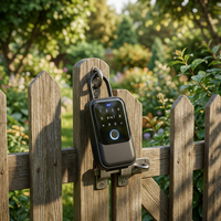 Boîte à clés intelligente Tuya avec empreinte digitale, étanche IP65, en alliage de zinc, pour porte en bois, murale, boîte de sécurité avec clavier numérique pour location résidentielle