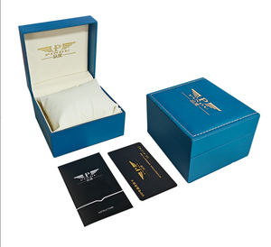Boîte cadeau de luxe carrée en cuir pour montre, options de logo et de couleur personnalisables, résistante à l'eau - Marque Pindu - Product Image 1