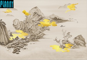 Toile de <span class=keywords><strong>papier</strong></span> <span class=keywords><strong>peint</strong></span> intissé de haute qualité <span class=keywords><strong>style</strong></span> chinois, tapisserie personnalisé avec animaux pour chambre à coucher - Product Image 4