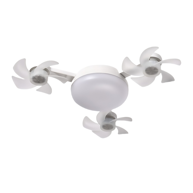 Designer Smart 3x5 Blades Ceiling Fan with E27 Base DC Motor Remote Control Switch Hotel Bedroom Decorative Recessed Fan Light
