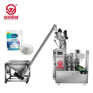 Shengwei - Máquina multifuncional para embalagem de sacos de suco de amido e detergente em pó, bico pré-fabricado, máquina de lavar roupa, multifuncional, rotativa, para lavagem