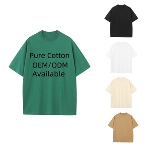 Bán Buôn Người Đàn Ông Của 270G 100% Cotton Ngắn Tay Tee Mùa Hè Trống Đồng Bằng T-Shirt Thêu Dtg In Ấn Quá Khổ Tùy Chỉnh T Áo Sơ Mi - Product Image 2