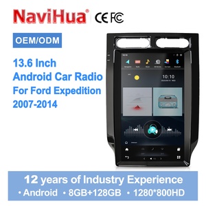 NaviHua Car Radio Audio GPS Navigation Stereo DVD <b>Player</b> 13.6" Tesla Style Multimedia Carplay Ford Expedition 2007--2014 Auto AC - Product Image 2