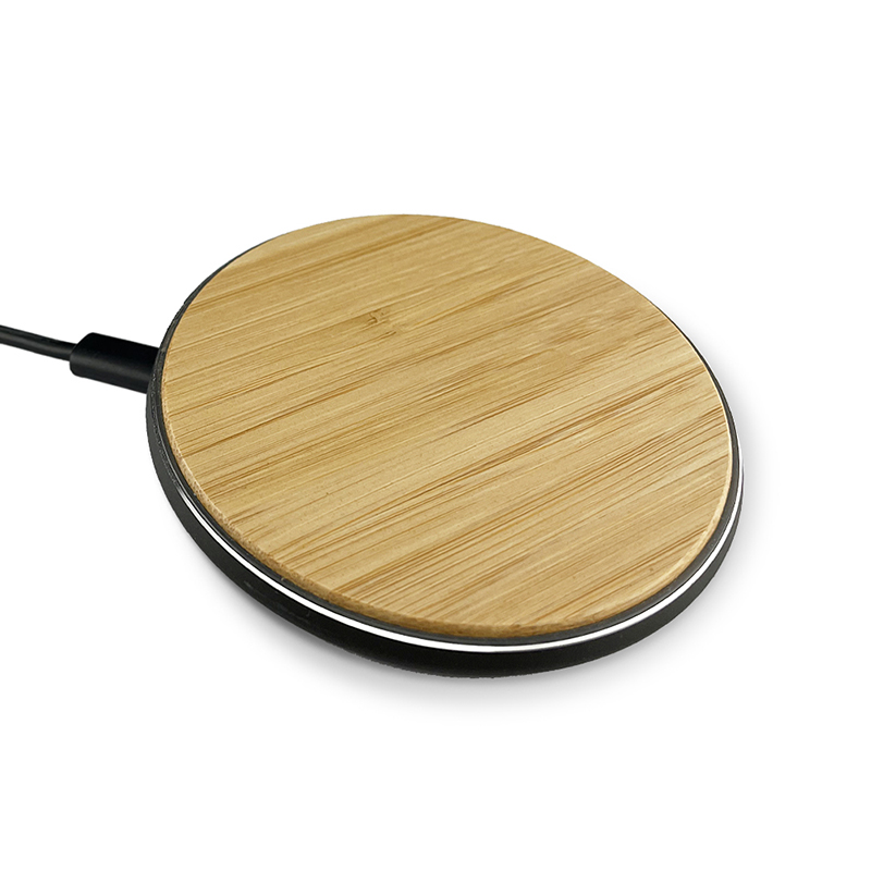 Беспроводное зарядное устройство Qi с деревянным бамбуком, быстрая Беспроводная зарядка для мобильного телефона