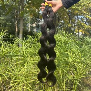 Proveedor indio crudo al por mayor ondulado rizado camboyano Natural ondulado vietnamita birmano rizado paquetes de cabello crudo - Product Image 1